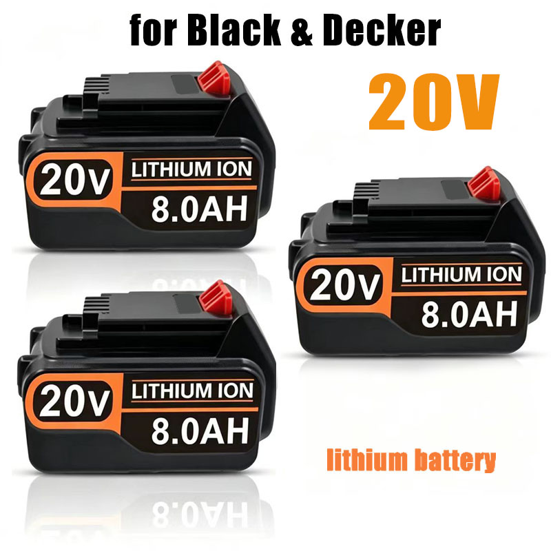 Black+Decker Tool 20V Max - 20V 3.0Ah 4.0Ah BL2018 Pengganti Baterai