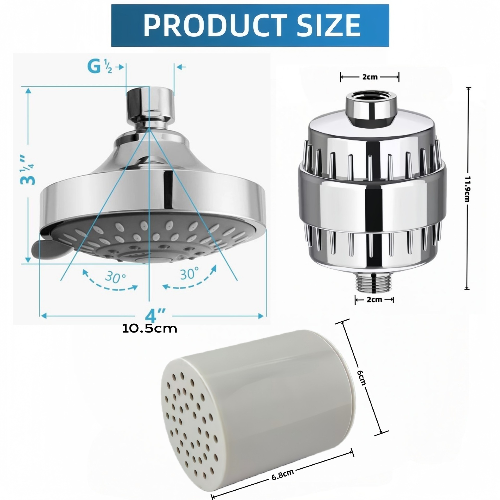 Filter Air Keras 15/20/25/30 L - Shower Valve Cartridge ulasan dan harga