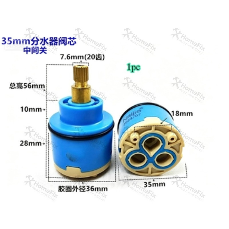 1 Buah Inti Katup Keramik 28mm - Basin Mixer Cartridge ulasan dan harga