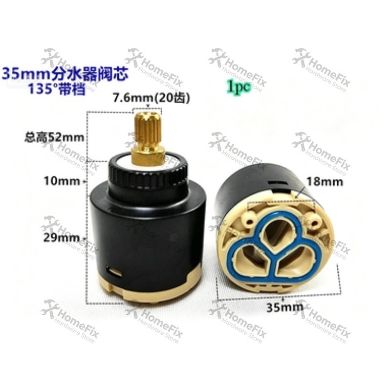 1 Buah Inti Katup Keramik 28mm - Basin Mixer Cartridge ulasan dan harga
