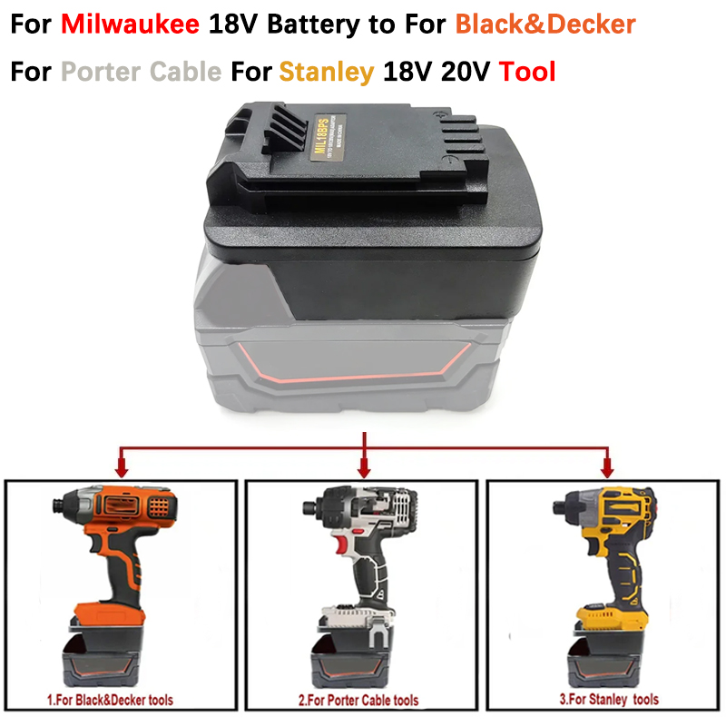 Adaptor baterai MIL18BPS untuk - Black+Decker Tool 20V Max ulasan dan harga